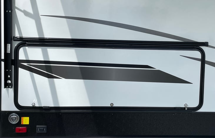 Door to outdoor kitchen