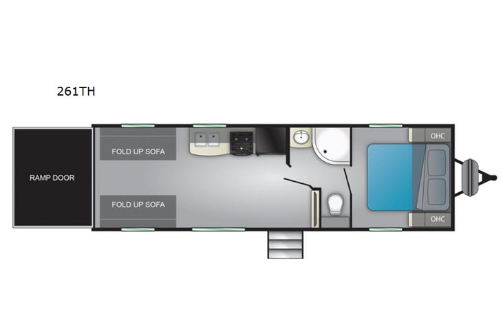 Representative floor plan provided by a trusted RVshare partner.