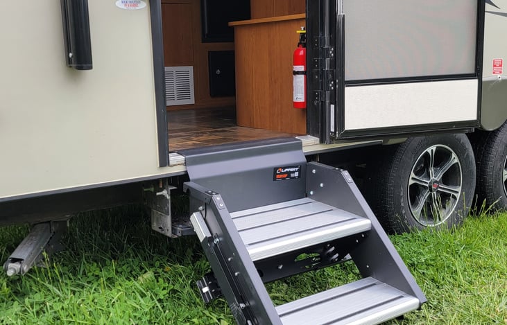 New solid steps makes for easy entry in and out