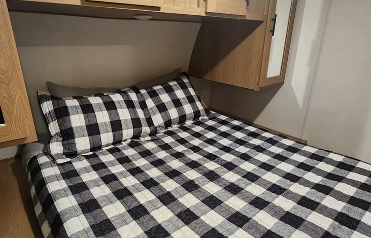 Queen bed private room.