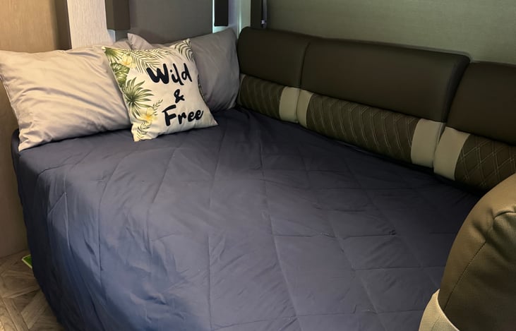 Dinette made into bed