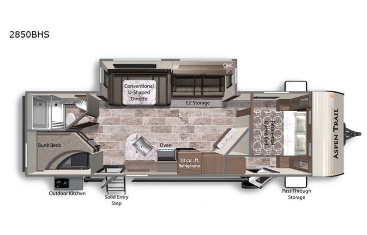Representative floor plan provided by a trusted RVshare partner.