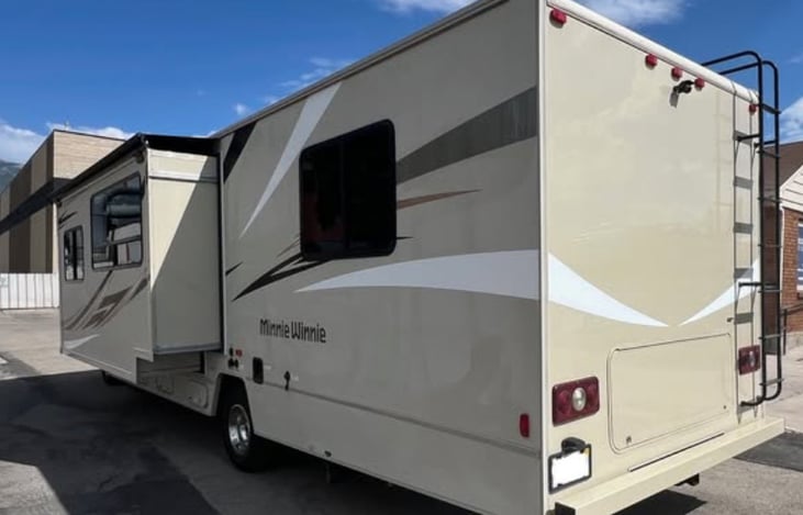 Storage in the back and attached ladder in case you need to get something on the roof