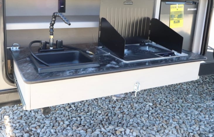 Outdoor kitchen. Ready for some outside fun