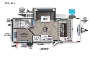 2022 Forest River RV Salem FSX 178BHSKX