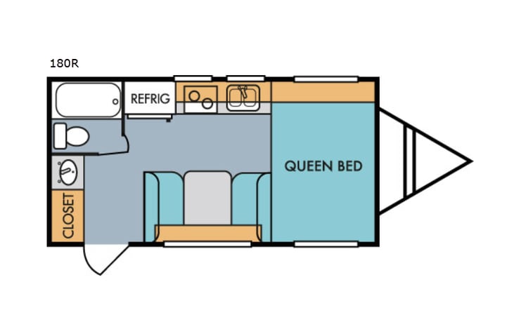 Representative floor plan provided by a trusted RVshare partner.