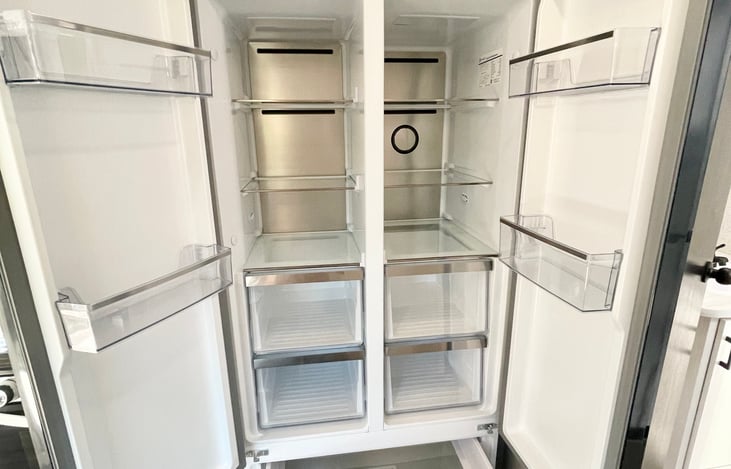 Full residential size refrigerator.