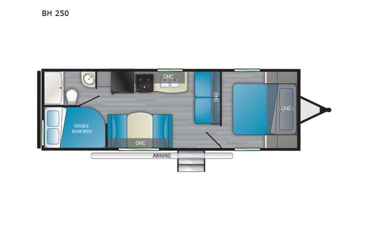 Representative floor plan provided by a trusted RVshare partner.