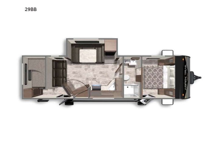 Representative floor plan provided by a trusted RVshare partner.