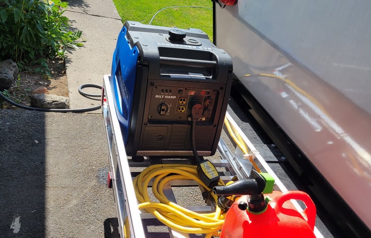 Generator can operate in cargo rack,