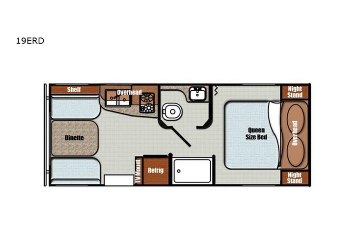 Representative floor plan provided by a trusted RVshare partner.