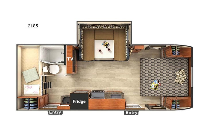 Representative floor plan provided by a trusted RVshare partner.