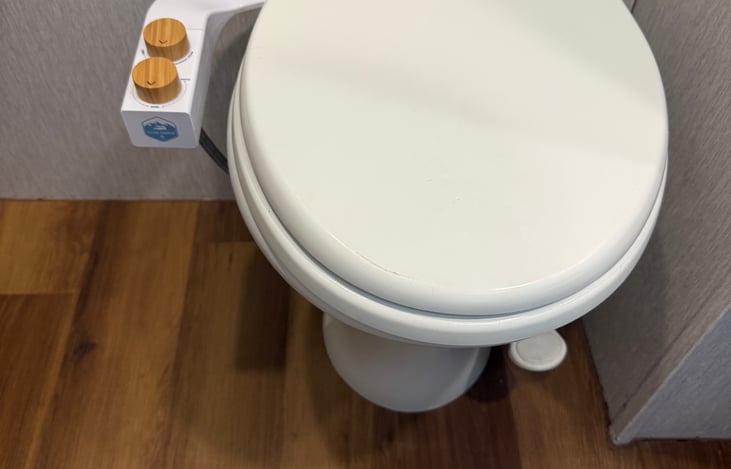 Toilet has a bidet option