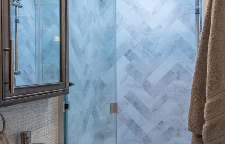 The shower is spacious and has a quality shower head that is height adjustable.