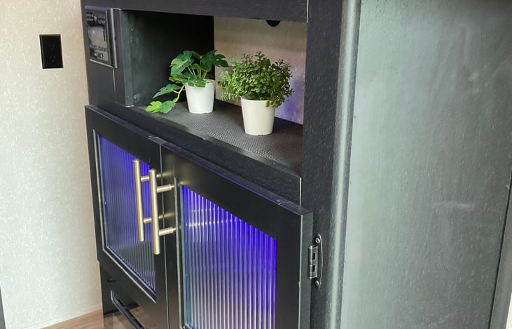 Media Cabinet above fireplace