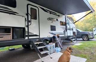 Fun AND Games in a comfy towable land yacht!