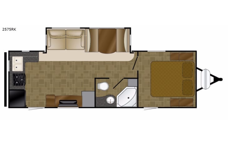 Representative floor plan provided by a trusted RVshare partner.
