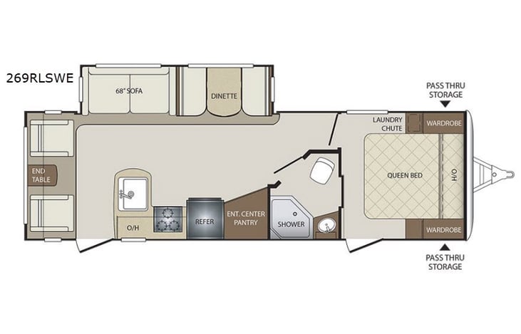 Representative floor plan provided by a trusted RVshare partner.