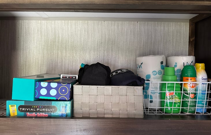 Games, hammocks, extra supplies.