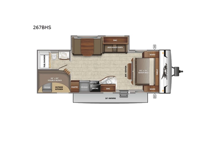 Representative floor plan provided by a trusted RVshare partner.
