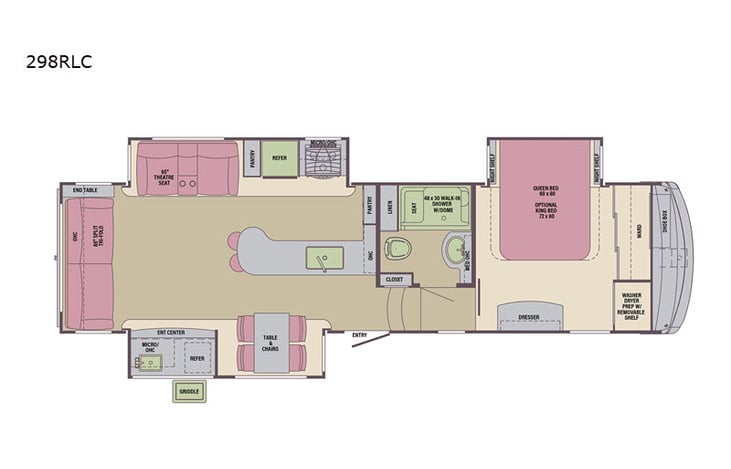 Representative floor plan provided by a trusted RVshare partner.