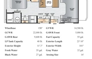 Cozy 23' Class C Motorhome | Sleeps 5
