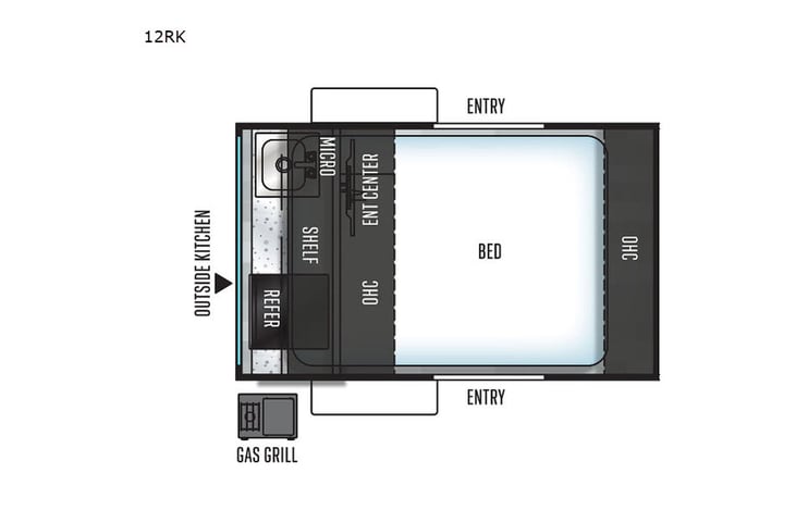Representative floor plan provided by a trusted RVshare partner.