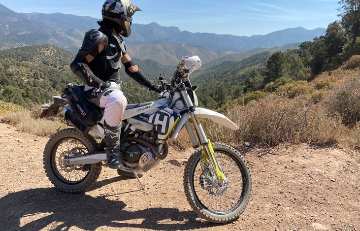 Husqvarna FE400 dual sport is the ultimate enduro bike and plated for on or off highway use.
