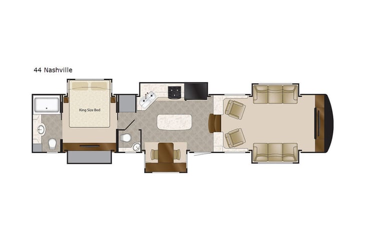 Representative floor plan provided by a trusted RVshare partner.