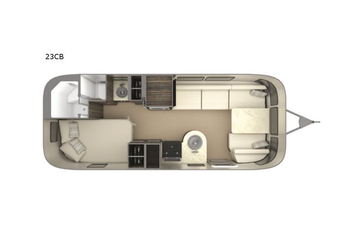 Representative floor plan provided by a trusted RVshare partner.