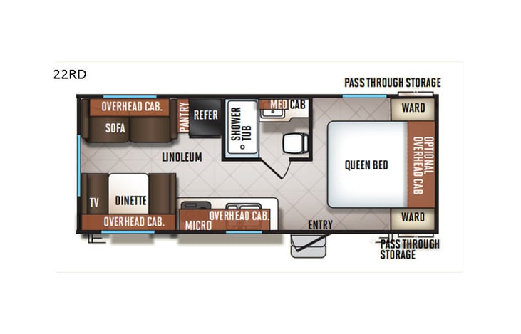 Representative floor plan provided by a trusted RVshare partner.