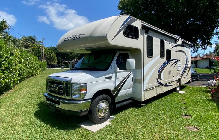 Two Slideouts on this side for Living Room and Rear Bedroom