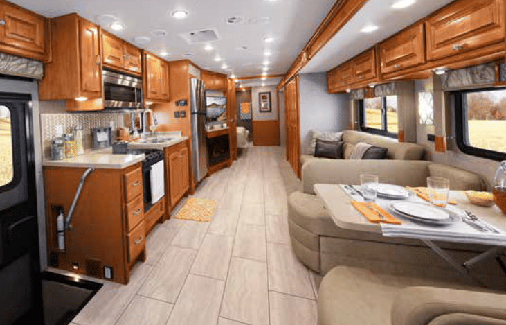 Large Marge is huge inside and luxuriously appointed.   There's more than enough space for everyone to spread out and relax.