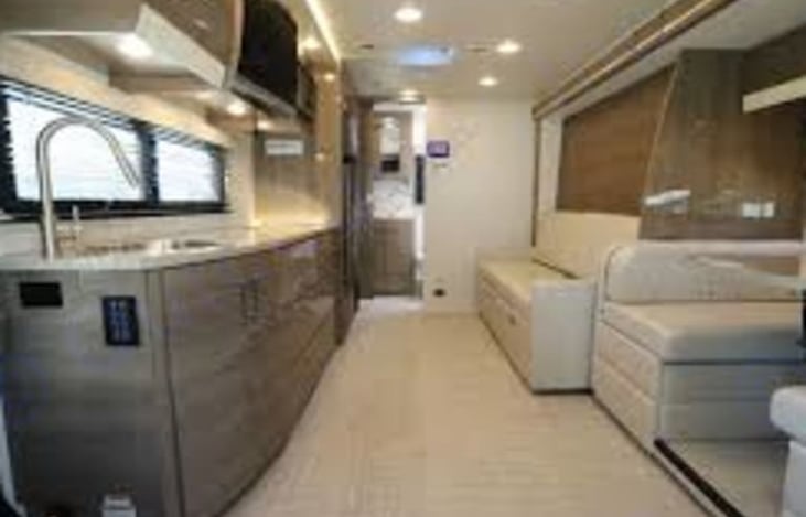 Picture of the interior when the slide is open - you will have so much space. The queen bed is not open.