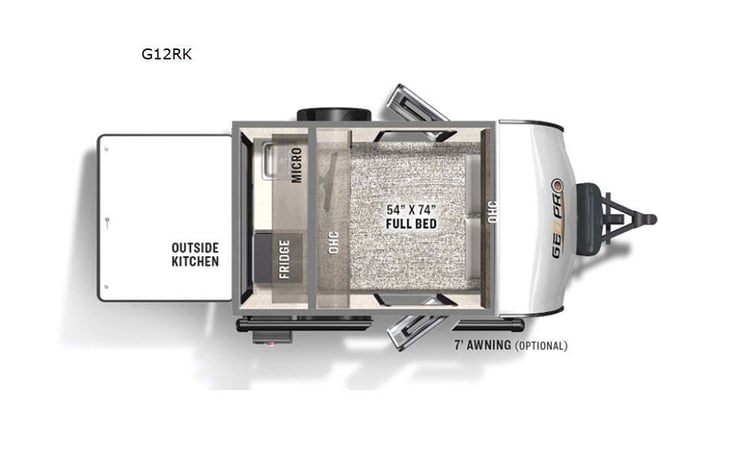Representative floor plan provided by a trusted RVshare partner.