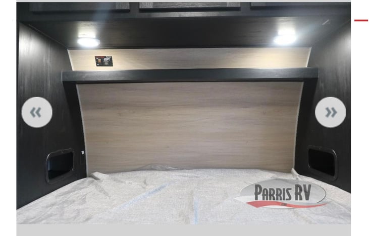 king size bed and there is a 4 inch foam pad on it making it extremely comfy! dual closets as well