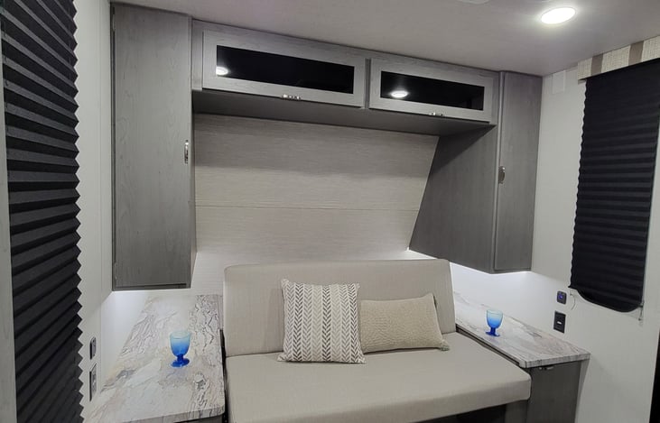 couch seating and murphy bed