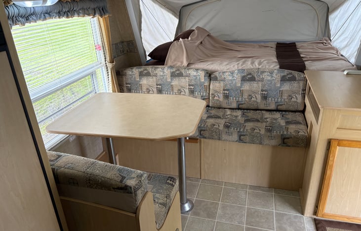 Table, couch, and bed