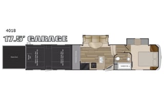 43 Toy Hauler with 4 bunks in the 18 foot garage!