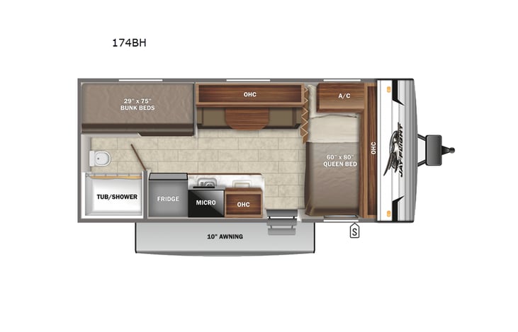 Representative floor plan provided by a trusted RVshare partner.