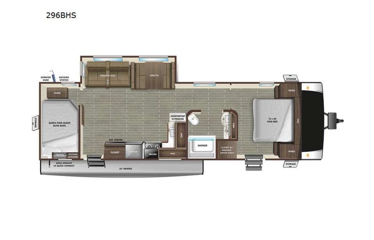 Representative floor plan provided by a trusted RVshare partner.