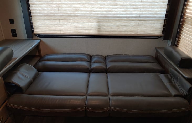 Jackknife sofa can be used as a sleeping area.