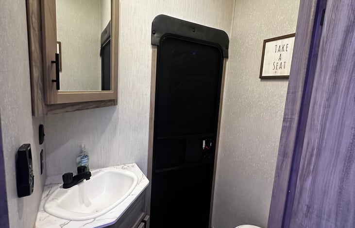 Half-bath with separate entrance