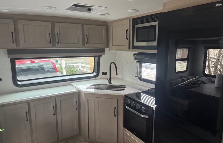 Large kitchen with plenty of counter space