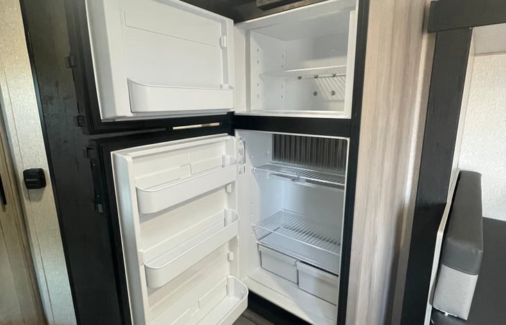 Large refrigerator and freezer.