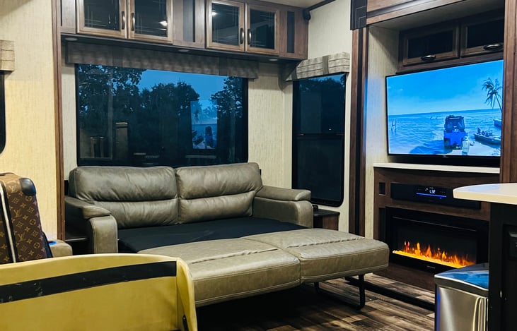 Couch converts to a full size bed