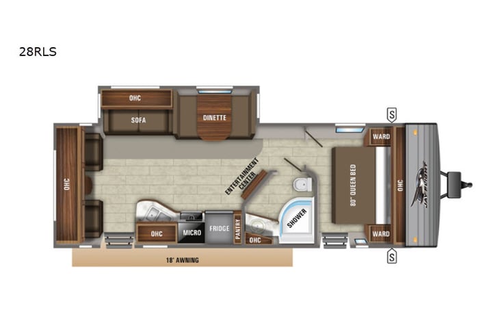 Representative floor plan provided by a trusted RVshare partner.