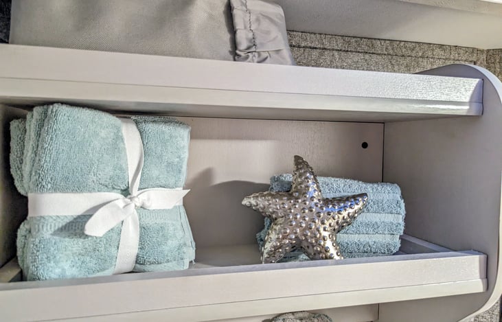 Bathroom towels and washcloths