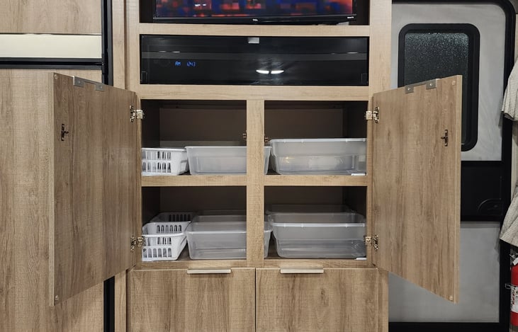 Plastic Dividers for pantry items.