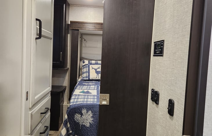 Privacy door on bedroom